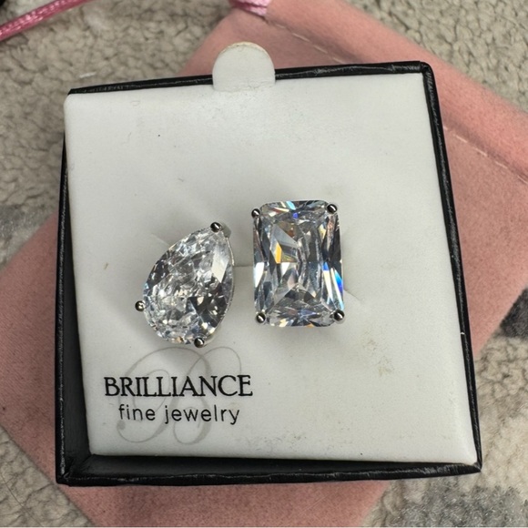 Beautiful Toi et Moi" ring, with pear and radiant large stones sterling silver 8 - Picture 4 of 10